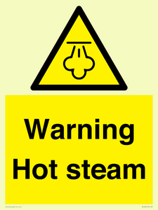 Warning Hot steam